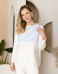 Kimmie Knit Top with Sequin Sparkles