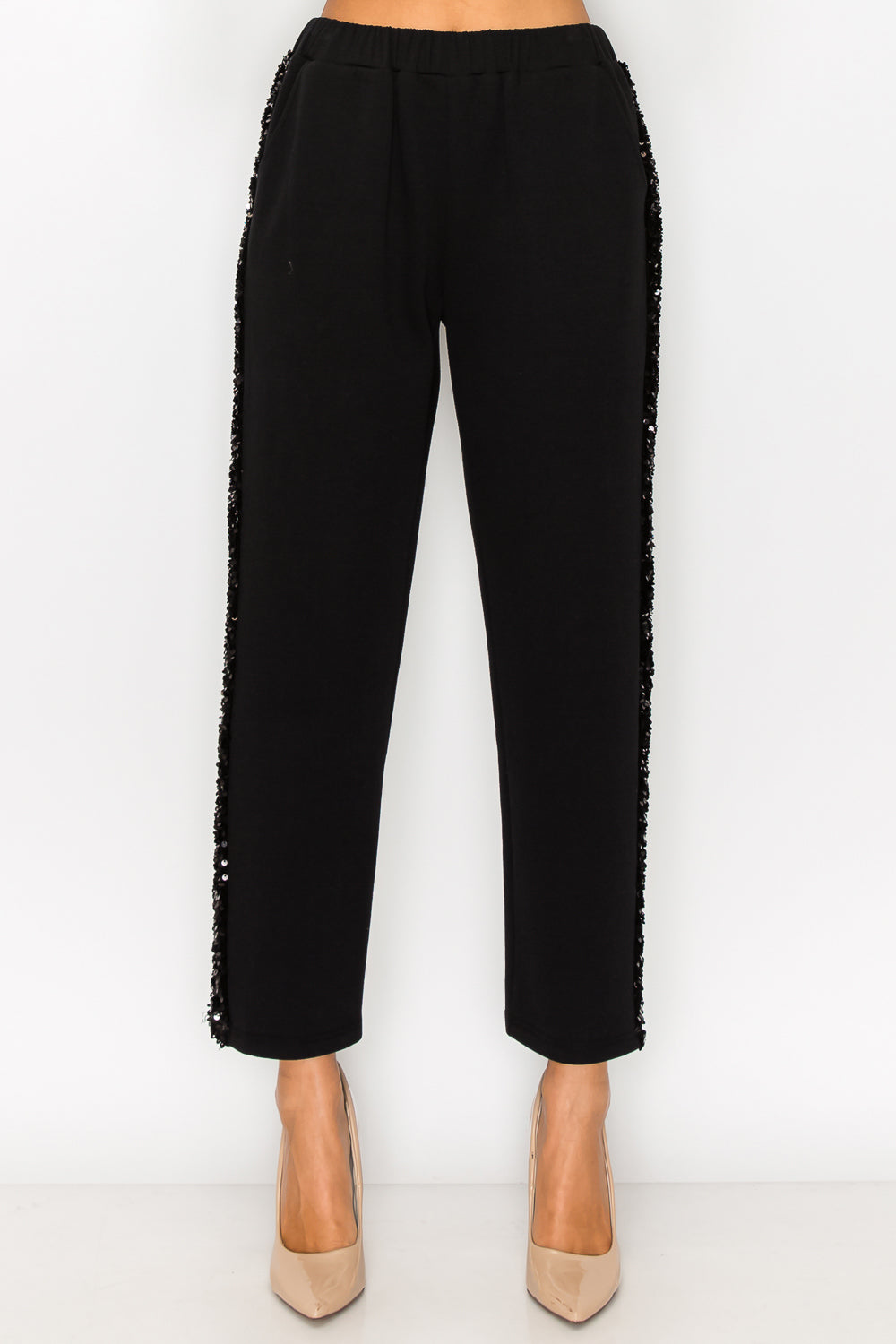 Kenna Knit Pant with Sequin Sparkles