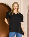 Wendelle Feathered Top