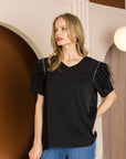 Wendelle Feathered Top