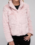 Fluffy Zip-Up Sweater Jacket