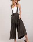 SAGE + FIG Full Size Wide Strap Wide Leg Overalls