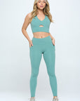 OTOS Active Two Piece Activewear Set with Cut-Out Detail