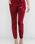 e Luna Solid Ice Velvet Joggers