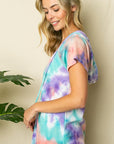 e Luna Tie Dye Thermal Hoodie Top