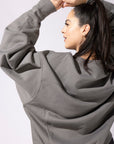 POPFLEX Full Size Brunch Sweater- Smoke