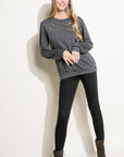 e Luna Distressed French Terry Sweatshirts