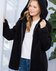 e Luna Sherpa Fur Hoodie Jacket