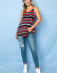 e Luna Multi Striped Tank Top