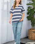 e Luna Striped Basic Top