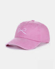 Zenana Bow Embroidered Washed Cotton Caps