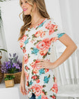 e Luna Floral Tunic Top