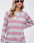 Plus Big Stripe Sweatshirt Top - Online Only - My Pampered Life Seattle