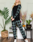 Celeste Plaid Long Sleeve T-Shirt with Pockets