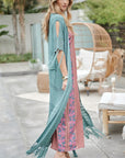 Davi & Dani Solid Long Cardigan With Fringe