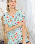 e Luna PLUS Floral Boxy Top