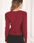 Lilou Peplum Sweater Top