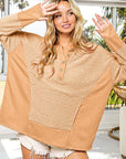 BiBi Thumb Opening Long Sleeve Top with Kangaroo Pocket