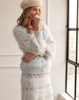 JOH |Sabella Feathered Fur Sweater Cardigan