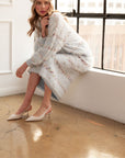 JOH |Sabella Feathered Fur Sweater Cardigan