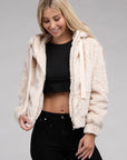 Fluffy Zip-Up Teddy Hoodie