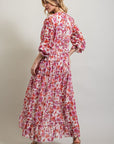 Bohemian Floral High and Low Maxi Dress