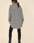 Hounds Tooth Long Shacket - Online Only