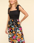 Haptics Smocked Cami Floral Dress