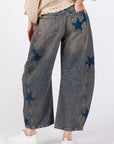 SAGE + FIG Star Wide Leg Jeans with Pockets