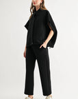 JOH Apparel Frankie Stretch Scuba Knit Poncho Jacket