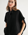 JOH Apparel Frankie Stretch Scuba Knit Poncho Jacket
