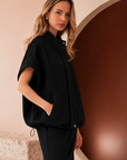 JOH Apparel Frankie Stretch Scuba Knit Poncho Jacket