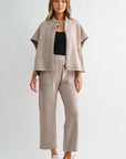 JOH Apparel Frankie Stretch Scuba Knit Poncho Jacket