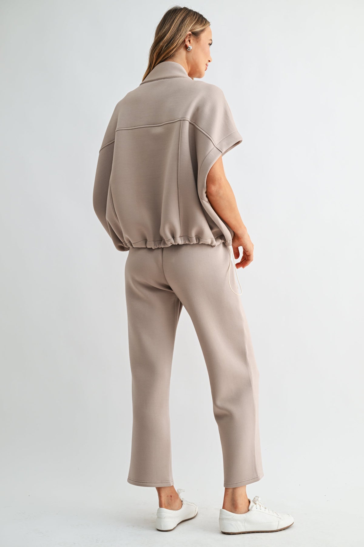 JOH Apparel Frankie Stretch Scuba Knit Poncho Jacket