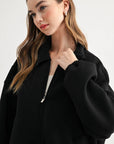 JOH Apparel Frida Scuba Knit Balloon Sleeve Jacket