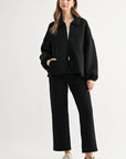 JOH Apparel Frida Scuba Knit Balloon Sleeve Jacket
