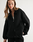 JOH Apparel Frida Scuba Knit Balloon Sleeve Jacket
