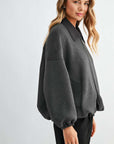 JOH Apparel Frida Scuba Knit Balloon Sleeve Jacket