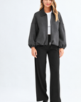 JOH Apparel Frida Scuba Knit Balloon Sleeve Jacket