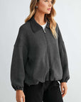 JOH Apparel Frida Scuba Knit Balloon Sleeve Jacket