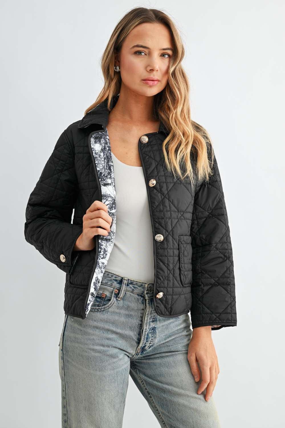 JOH Apparel Joshua Quilted Puffer Jacket with Toile Lining