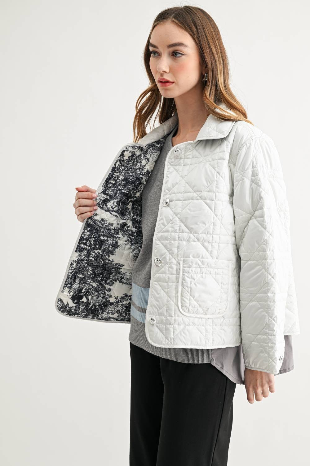 JOH Apparel Joshua Quilted Puffer Jacket with Toile Lining