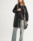 JOH Apparel Joselyn Longline Quilted Jacket with Toile Lining