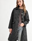 JOH Apparel Joselyn Longline Quilted Jacket with Toile Lining