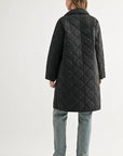 JOH Apparel Joselyn Longline Quilted Jacket with Toile Lining