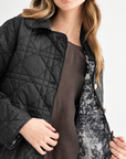 JOH Apparel Joselyn Longline Quilted Jacket with Toile Lining