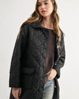 JOH Apparel Joselyn Longline Quilted Jacket with Toile Lining