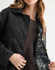JOH Apparel Joselyn Longline Quilted Jacket with Toile Lining