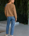 JOH Apparel Dana Denim Patchwork Knit Cardigan