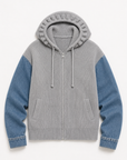 JOH Apparel Dylan Ribbed Knit & Denim Hooded Jacket